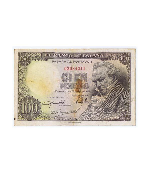 (1946/02/19) Madrid. 100 Pesetas. MBC. Sin Serie 02034211