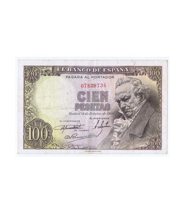 (1946/02/19) Madrid. 100 Pesetas. MBC+. Sin Serie 07809734