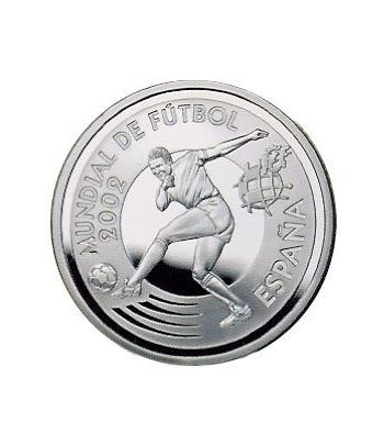 Moneda 2002 Futbol. Delantero. 10 euros. Plata.