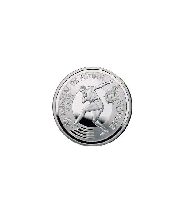 Moneda 2002 Futbol. Delantero. 10 euros. Plata.