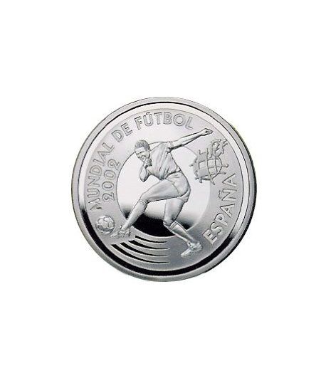 Moneda 2002 Futbol. Delantero. 10 euros. Plata.