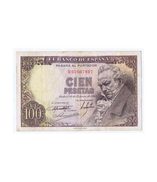 (1946/02/19) Madrid. 100 Pesetas. MBC-. Serie B02967897