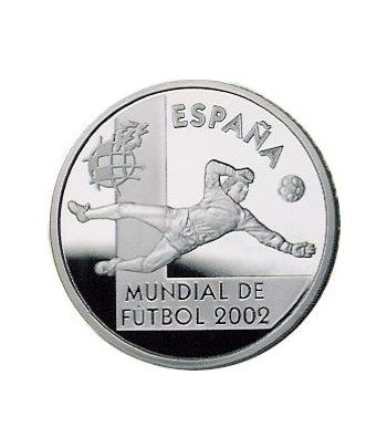 Moneda 2002 Futbol. Portero. 10 euros. Plata.