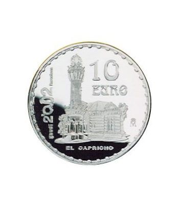 Moneda 2002 Gaudí. El Capricho. 10 euros. Plata.  - 2