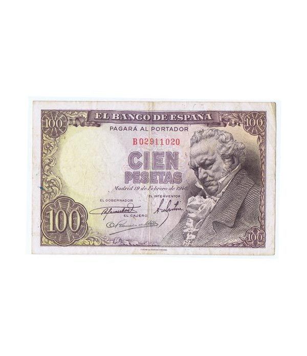 (1946/02/19) Madrid. 100 Pesetas. MBC-. Serie B02911020