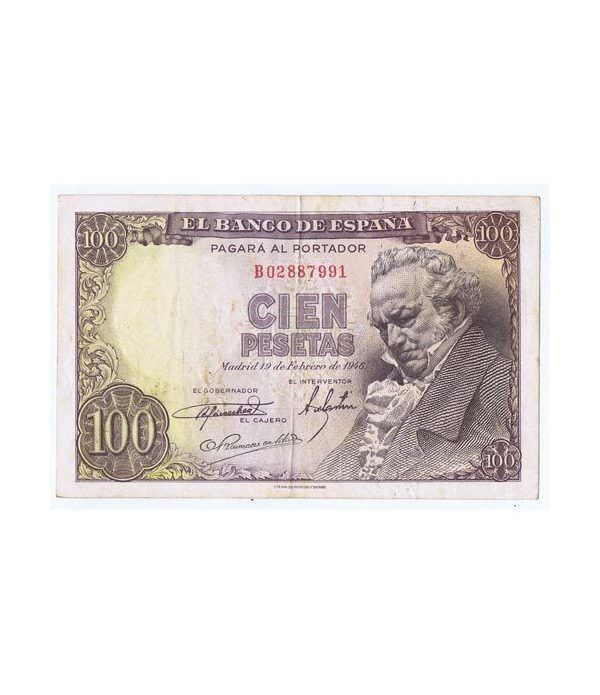 (1946/02/19) Madrid. 100 Pesetas. MBC-. Serie B02887991