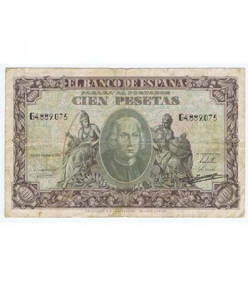 (1940/01/09) Madrid. 100 Pesetas. BC. Serie G4889075.