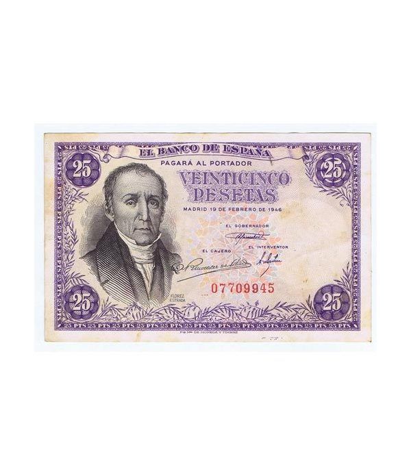 (1946/02/19) Madrid. 25 Pesetas. MBC+ Sin Serie 07709945