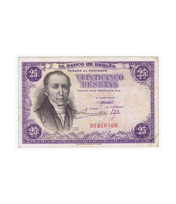 (1946/02/19) Madrid. 25 Pesetas. MBC+ Sin Serie 06916400