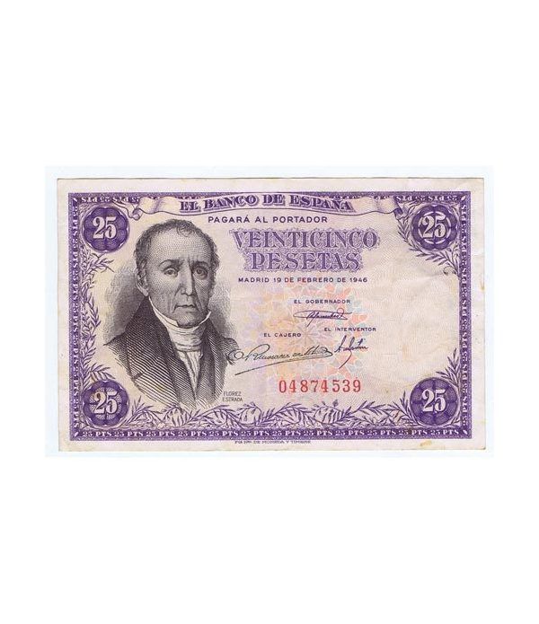 (1946/02/19) Madrid. 25 Pesetas. MBC+ Sin Serie 04874539