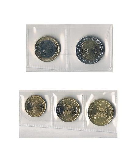 monedas euro serie Monaco 2002 (5valores)