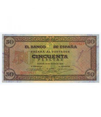 (1938/05/20) Burgos. 50 Pesetas. EBC+. Serie D0030427