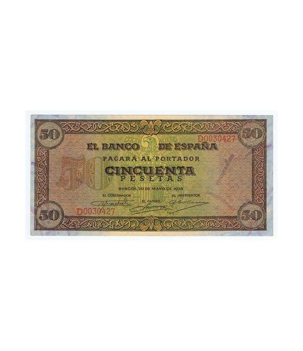 (1938/05/20) Burgos. 50 Pesetas. EBC+. Serie D0030427