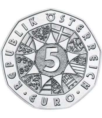 moneda Austria 5 Euros 2019 150 años Ópera de Viena. Plata.