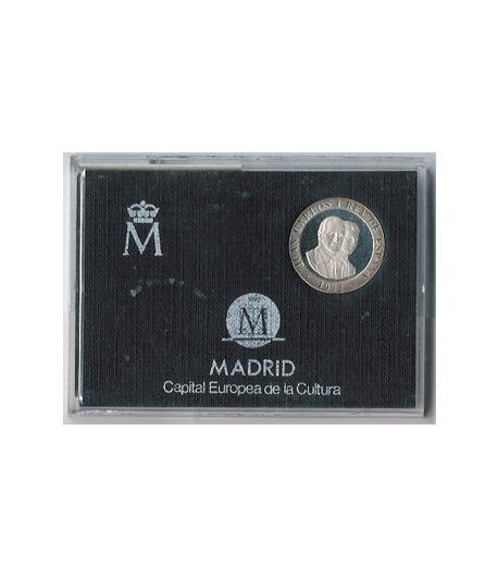 Moneda de España 200 pesetas 1992 Plata Plaza de Cibeles en