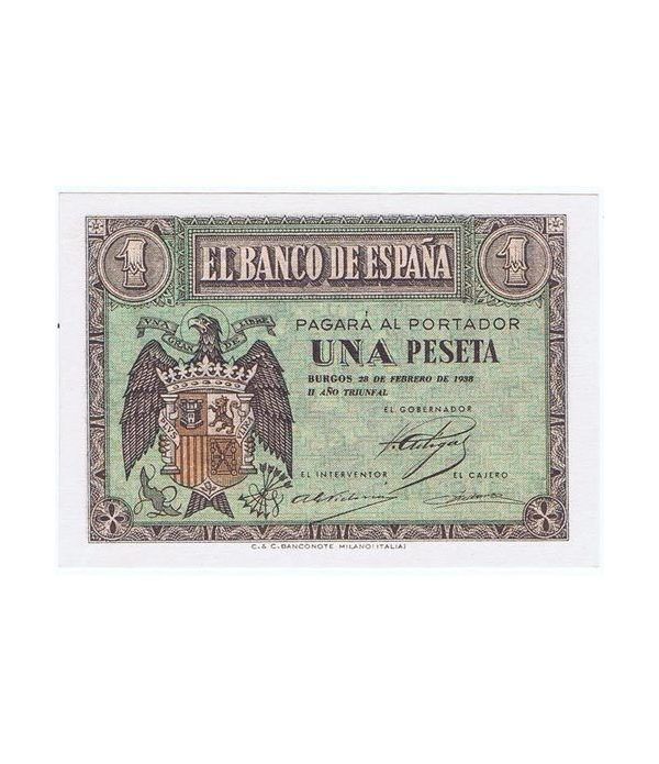 (1938/02/28) Burgos. 1 Peseta. SC. Serie F6478361