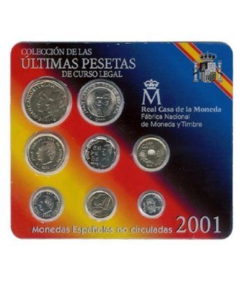(2001) estuche FNMT ultimas pesetas  - 2