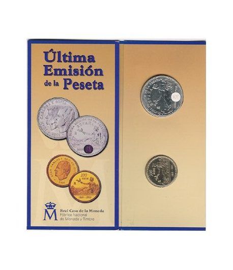 (2001) estuche FNMT 2000 ptas. ultimas pesetas