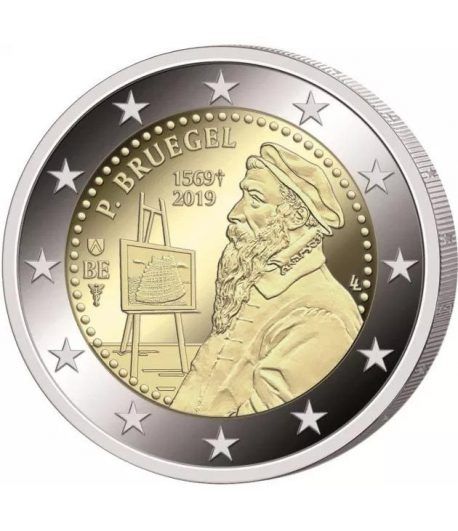 moneda conmemorativa 2 euros Belgica 2019 Pieter Brueghel