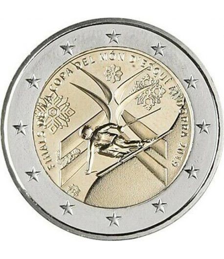 moneda conmemorativa 2 euros Andorra 2019 Esquí. BU.  - 1
