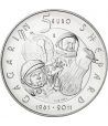 San Marino 5 Euros 2011 50 años Hombre al Espacio. Plata