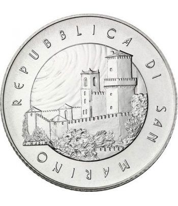 San Marino 5 Euros 2011 50 años Hombre al Espacio. Plata