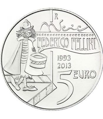 San Marino 5 Euros 2013 Federico Fellini. Plata