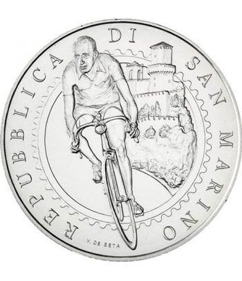 San Marino 5 Euros 2014 Gino Bartali. Ciclismo. Plata.