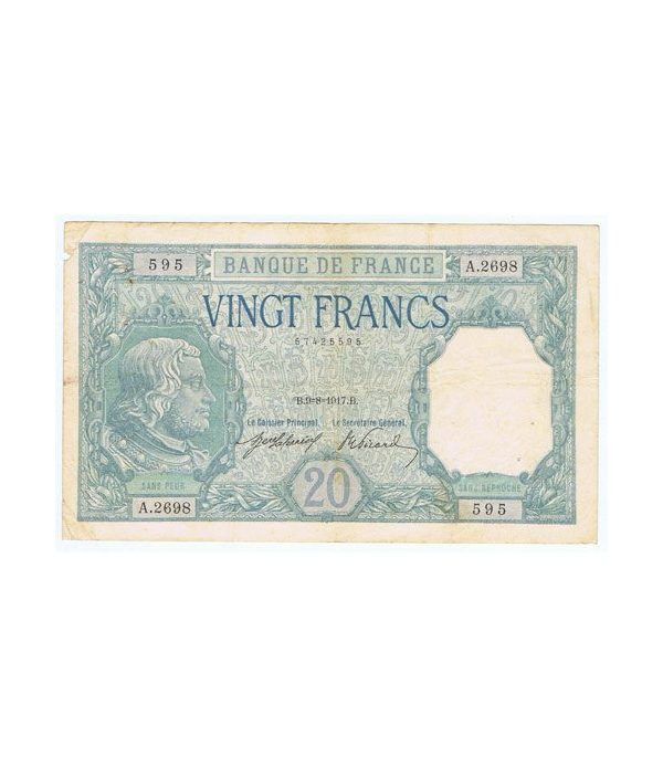 Francia 20 Francs Bayard 1917. MBC. 67425595.