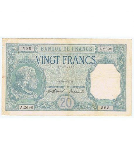 Francia 20 Francs Bayard 1917. MBC. 67425595.