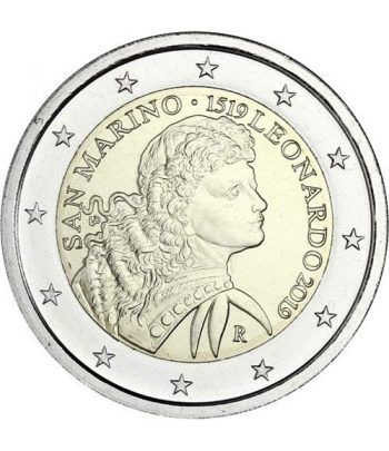 moneda conmemorativa 2 euros San Marino 2019 Da Vinci.