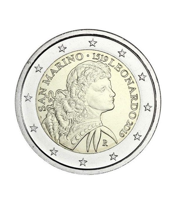 moneda conmemorativa 2 euros San Marino 2019 Da Vinci.