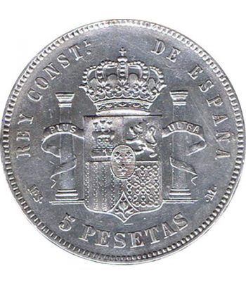 5 Pesetas Plata 1885 *87 Alfonso XII MS M. EBC