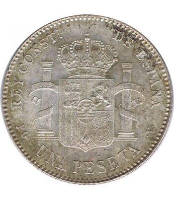 1 Peseta Plata 1896 *96 Alfonso XIII PG V.