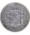 2 Pesetas Plata 1884 *84 Alfonso XII MS M.