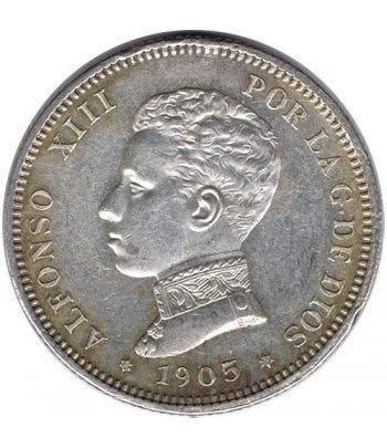 2 Pesetas Plata 1905 *05 Alfonso XIII SM V.