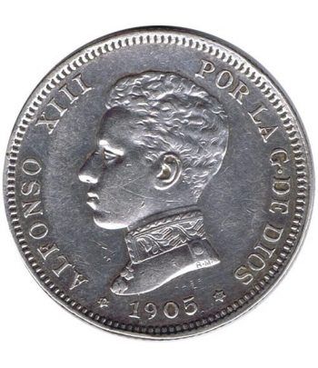 2 Pesetas Plata 1905 *05 Alfonso XIII SM V.