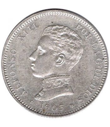 2 Pesetas Plata 1905 *05 Alfonso XIII SM V.  - 1