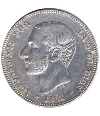 2 Pesetas Plata 1882 *82 Alfonso XII MS M.