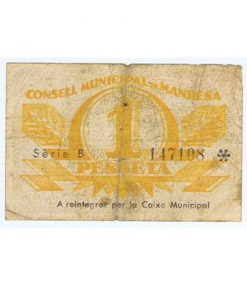 (1937) 1 Pesseta Consell Municipal de Manresa