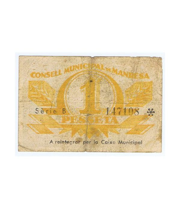 (1937) 1 Pesseta Consell Municipal de Manresa  - 2