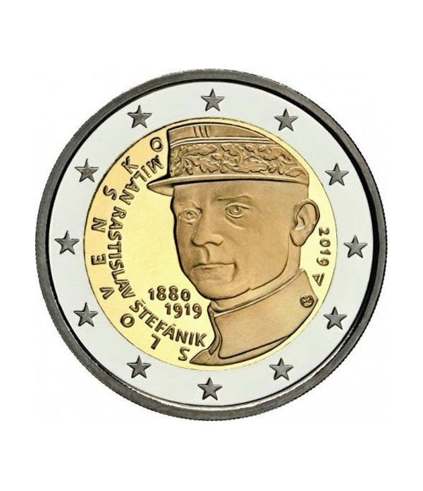 moneda Eslovaquia 2 euros 2019 Rastislav Štefánik  - 2