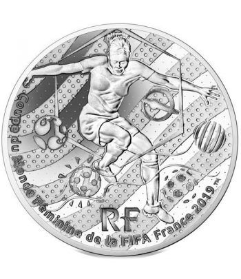 Francia 10€ 2019 FIFA Futbol Femenino. Regate. Plata.