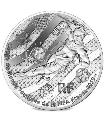 Francia 10€ 2019 FIFA Futbol Femenino. Portera. Plata.