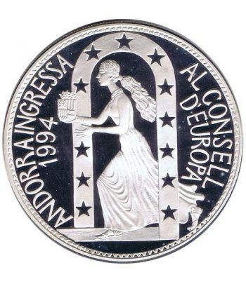Moneda de plata 10 Diners Andorra 1995 Consell d'Europa.  - 1