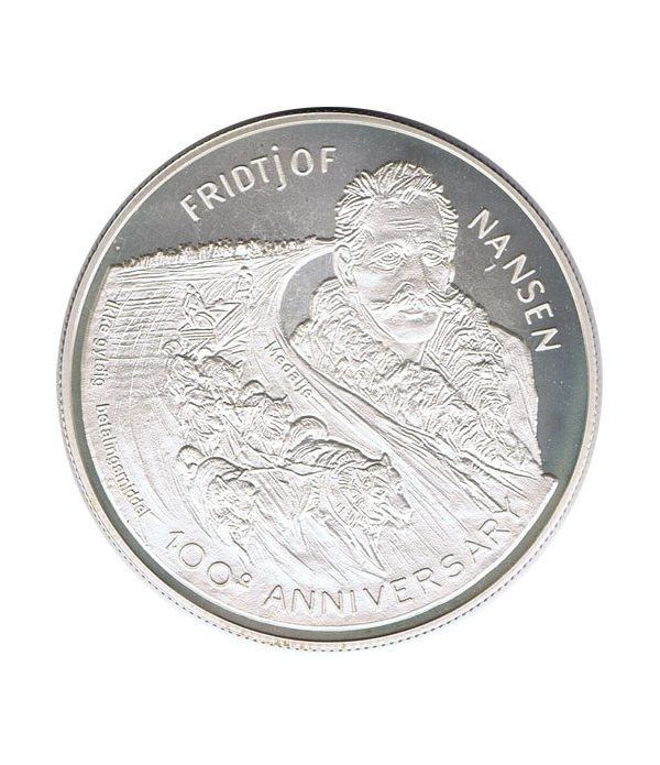 Moneda de plata 20 Ecu Noruega 1993. Barco  - 2