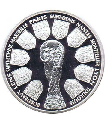 Moneda de plata 10 Francos Francia 1998. Mundial 98 Copa Mundo