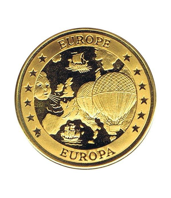 Moneda Ecu Europa Gran Bretaña 1994 Color. Avión.  - 4