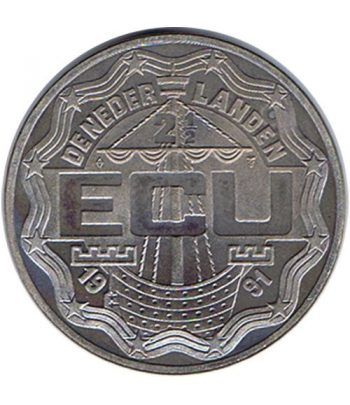 Moneda 2.5 ECU de Holanda 1991 Vierdaagse Nijmegen. Niquel.