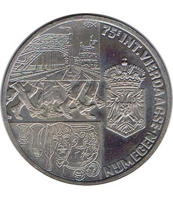 Moneda 2.5 ECU de Holanda 1991 Vierdaagse Nijmegen. Niquel.